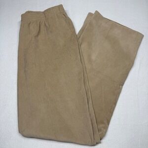 Alfred Dunner Corduroy Pants Women's 8 Tan High-Waisted Straight Leg